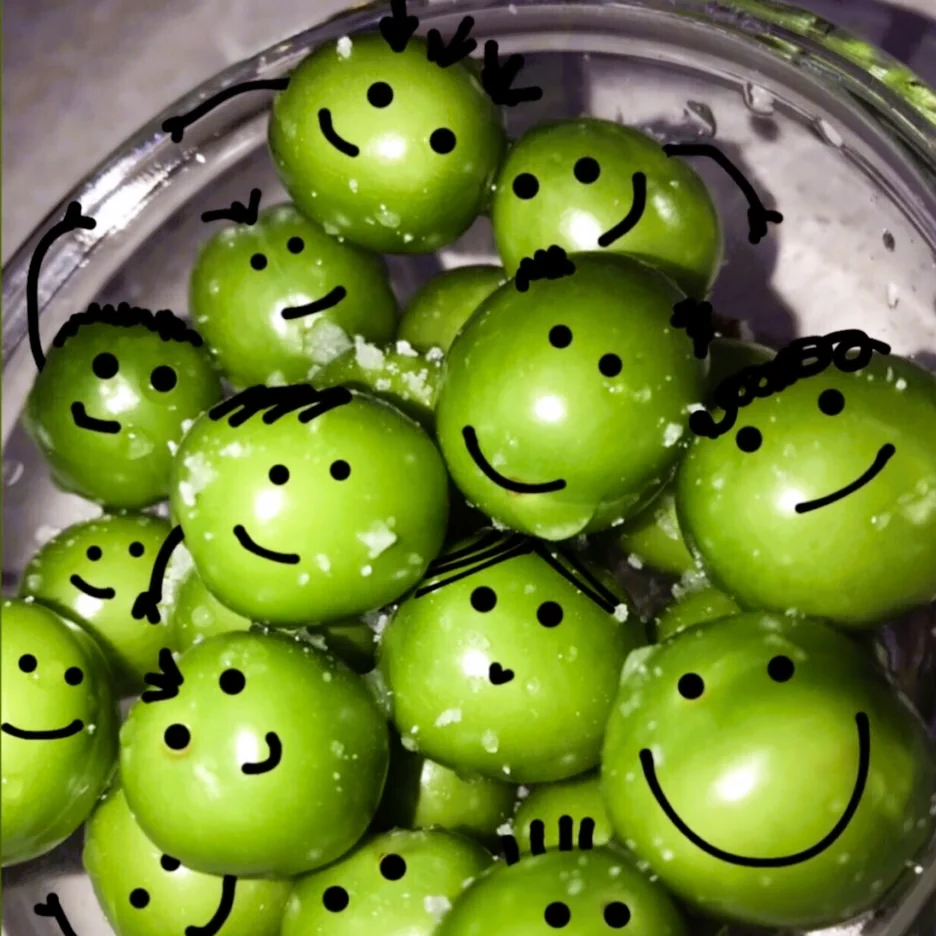 Green Faces illustration